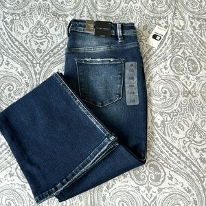 Brand new Flying Monkey dark wash bootcut jeans with tags still attached.